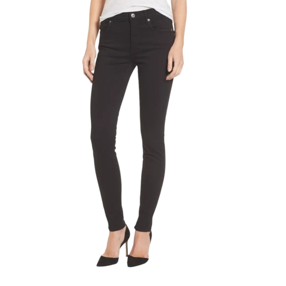 Agolde Black High Waist Skinny Sophie Jeans X Amor Vert SZ 30 Excellent Cond - Picture 1 of 11